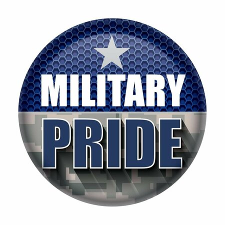 GOLDENGIFTS 2 in. Patriotic Military Pride Button GO3336475
